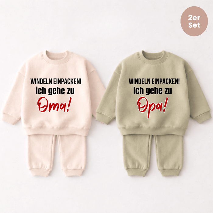 Windeln einpacken! 2er set - Märchen Mode aus Bio - Baumwolle personalisierte geschenke Babyset & Bodys mit spruch & Geschenkideen für Neugeborene & 0–24 Monate & und perfekt als Geschenk zur Geburt