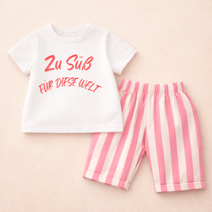 Zu Süß Für diese welt - Sommer set - Märchen Mode aus Bio - Baumwolle personalisierte geschenke Babyset & Bodys mit spruch & Geschenkideen für Neugeborene & 0–24 Monate & und perfekt als Geschenk zur Geburt