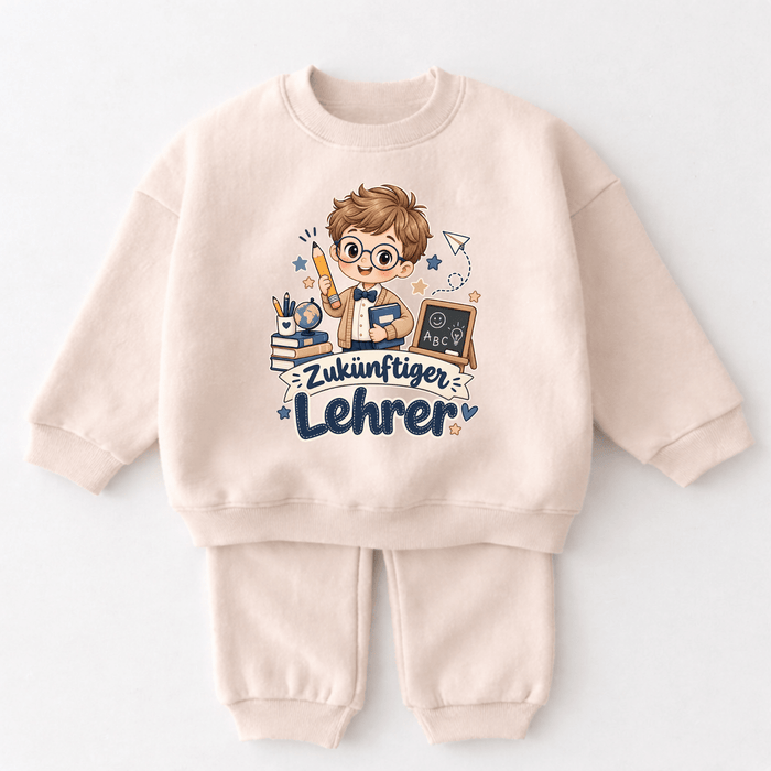 Zukünftiger Lehrer & Zukünftige Lehrerin 2-teiliges Kinder Outfit - Märchen Mode aus Bio-Baumwolle personalisierte geschenke Babyset & Bodys mit spruch & Geschenkideen für Neugeborene & 0–24 Monate & und perfekt als Geschenk zur Geburt