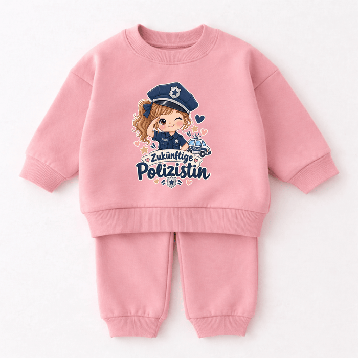 Zukünftiger Polizist & Zukünftige Polizistin 2-teiliges Kinder Outfit - Märchen Mode aus Bio-Baumwolle personalisierte geschenke Babyset & Bodys mit spruch & Geschenkideen für Neugeborene & 0–24 Monate & und perfekt als Geschenk zur Geburt