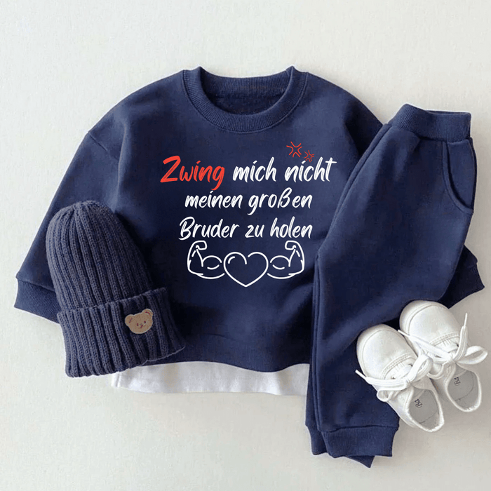 Zwing mich nicht, meinen großen Bruder zu holen - Märchen Mode aus Bio - Baumwolle personalisierte geschenke Babyset & Bodys mit spruch & Geschenkideen für Neugeborene & 0–24 Monate & und perfekt als Geschenk zur Geburt